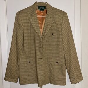 Lauren Ralph Lauren Plaid Tan Sport Coat